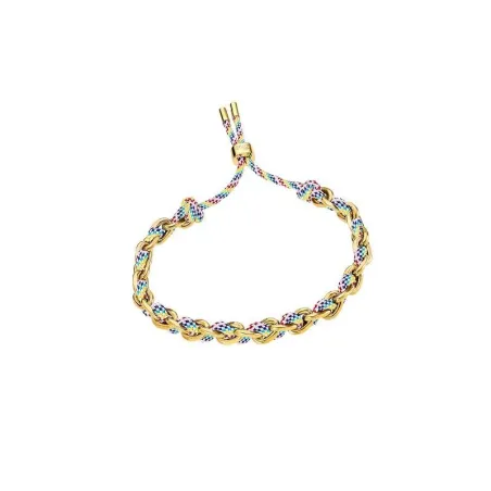 Pulsera Lotus Style Acero Baño Oro y Cordón Multicolor LS2378-2/1
