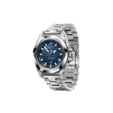 Reloj Victorinox Gent Acero Inoxidable Plateado y Azul Automático Hombre V242020