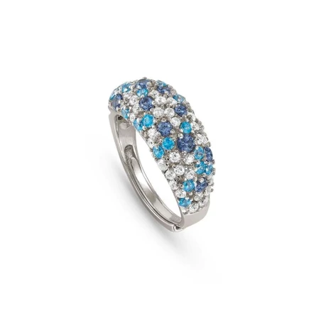 Anillo Nomination Mosaica Plata y Circonitas Azules y blancas 241608/010