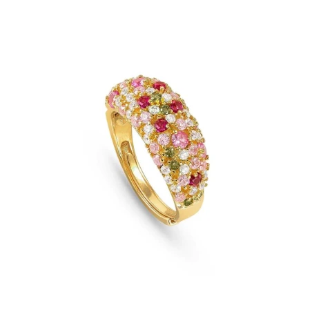 Anillo Nomination Mosaica Plata Baño Oro y Circonitas Multicolor 241608/012