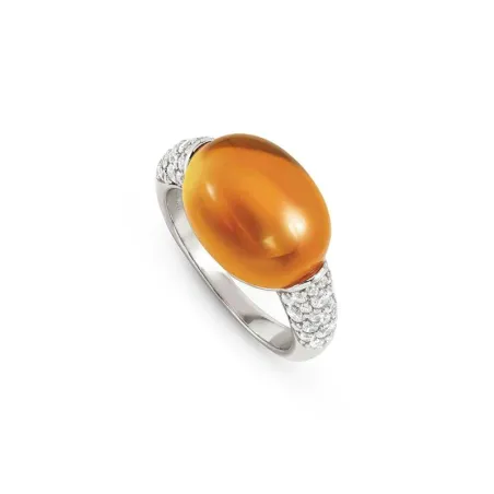 Anillo Nomination MyRadiance Plata, Circonitas Blancas y Piedra Ámbar Grande 241506/040/006