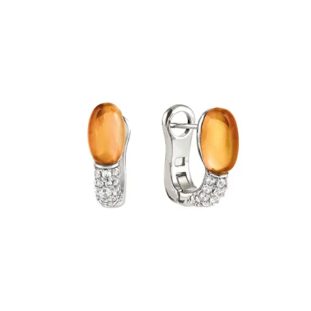 Pendientes Nomination MyRadiance Plata, Circonitas Blancas y Piedra Sintética Ámbar 241509/040