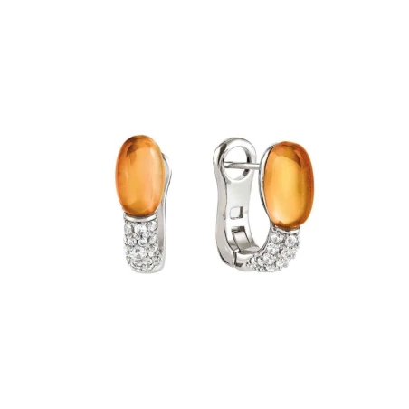Pendientes Nomination MyRadiance Plata, Circonitas Blancas y Piedra Sintética Ámbar 241509/040