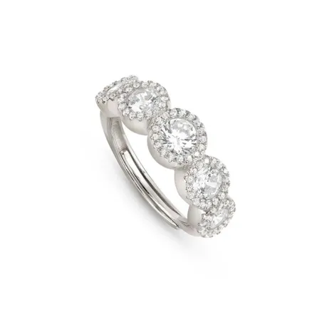 Anillo Nomination Seidivina Círculos Plata y Circonitas Blancas 241406/010