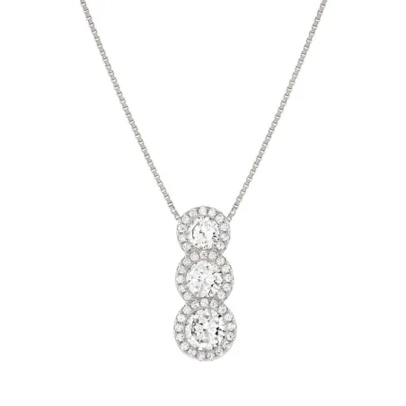 Gargantilla Nomination SeiDivina Triple Círculo Plata y Circonitas Blancas 241408/010