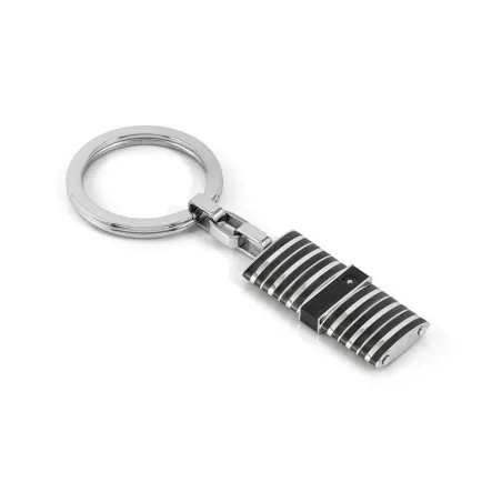 Llavero Nomination Strong Acero Plateado y Negro y Diamante Blanco 028335/037