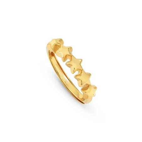 Anillo Nomination Armonica Estrellas Plata Baño Oro 241309/009