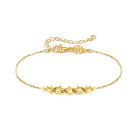 Pulsera Nomination Armonica Estrellas Plata Baño Oro y Circonitas 241312/009