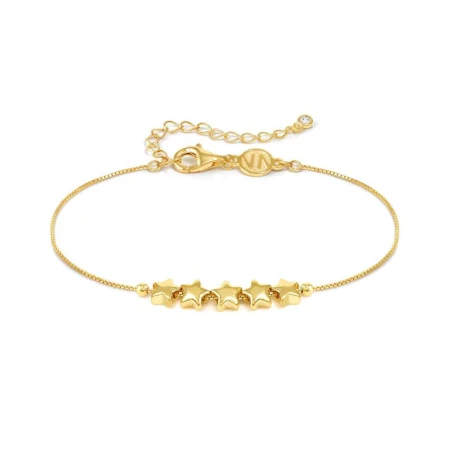 Pulsera Nomination Armonica Estrellas Plata Baño Oro y Circonitas 241312/009