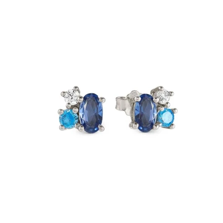 Pendientes Nomination Mosaica Plata Baño Rodio y Circonitas Blanca y Azules 241606/010