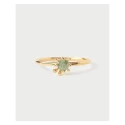 Anillo PdPaola Color Essentials Fleur Plata Baño Oro y Circonita Verde AN01-C91