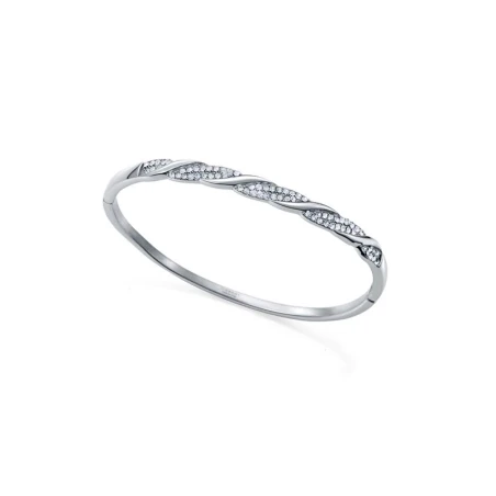 Pulsera Viceroy Fashion Rígida Acero y Circonitas Blancas 14185P01000