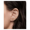 Pendientes Trepadores PdPaola Lotus Plata Baño Oro y Circonitas Multicolor AR01-C79-U