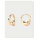 Pendientes Aros PdPaola Loop Gotas Plata Baño Oro AR01-C85-U