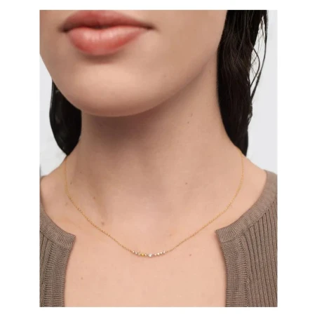Collar PdPaola Lotus Plata Baño Oro y Circonitas Multicolor CO01-951-U