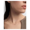 Collar PdPaola Fleur Plata Baño Oro y Circonita Verde CO01-961-U