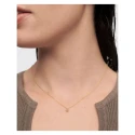 Collar PdPaola Fleur Plata Baño Oro y Circonita Gris CO01-963-U