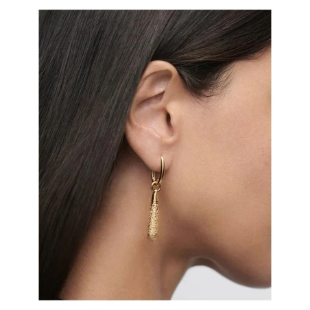 Pendiente Aro Individual PdPaola PopCorn Large Jupiter Plata Baño Oro PG01-338-U