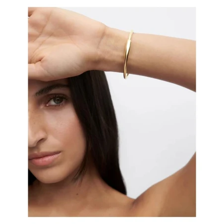 Brazalete Rígido PdPaola Loop Plata Baño Oro PU01-851-S