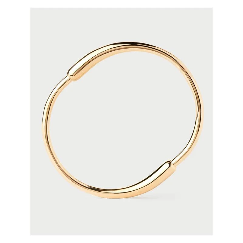 Brazalete Rígido PdPaola Loop Plata Baño Oro PU01-851-S