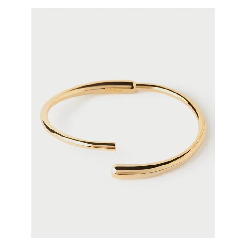 Brazalete Rígido PdPaola Loop Plata Baño Oro PU01-851-S