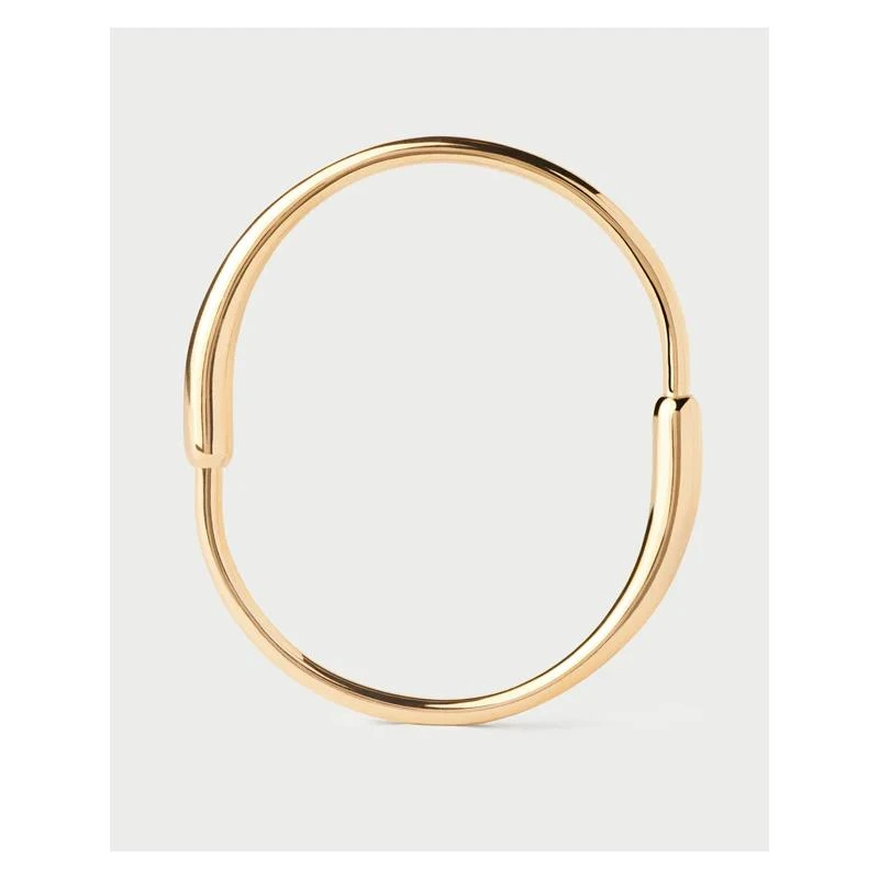 Brazalete Rígido PdPaola Loop Plata Baño Oro PU01-851-S