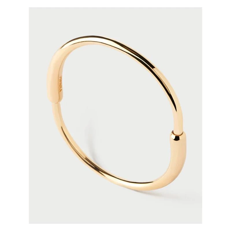 Brazalete Rígido PdPaola Loop Plata Baño Oro PU01-851-S