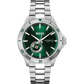 Reloj Boss Troper Plateado y Verde Automático Hombre 1514200