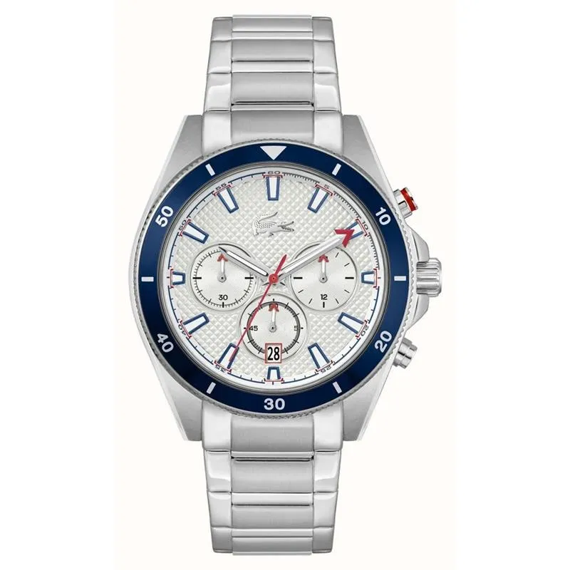 Reloj Lacoste Mainsail Plateado y Azul Cronógrafo Hombre 2011360