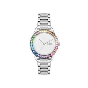 Reloj Lacoste Ladycroc Plateado y Cristales Multicolor Analógico Mujer 2001409