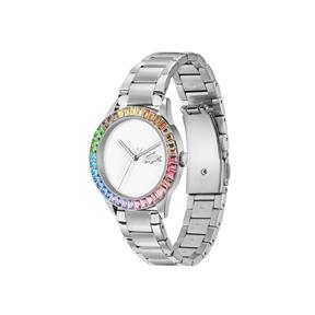 Reloj Lacoste Ladycroc Plateado y Cristales Multicolor Analógico Mujer 2001409 2