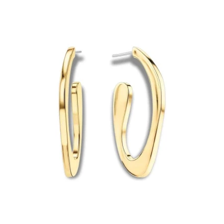 Pendientes Calvin Klein Aros Ovalados Acero Baño Oro 35000688