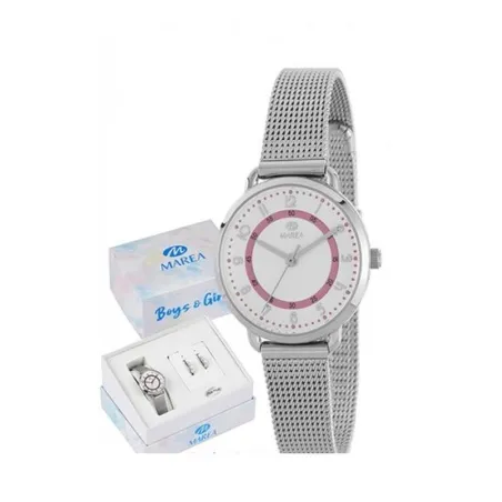 Reloj Marea Niña Plateado y Rosa Analógico y Auriculares B41364/14