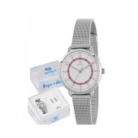 Reloj Marea Niña Plateado y Rosa Analógico y Auriculares B41364/14
