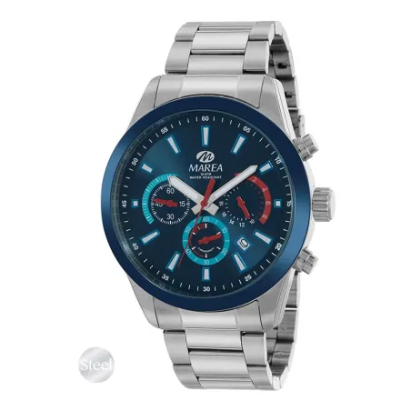 Reloj Marea Plateado y Azul Cronógrafo Hombre B36193/4