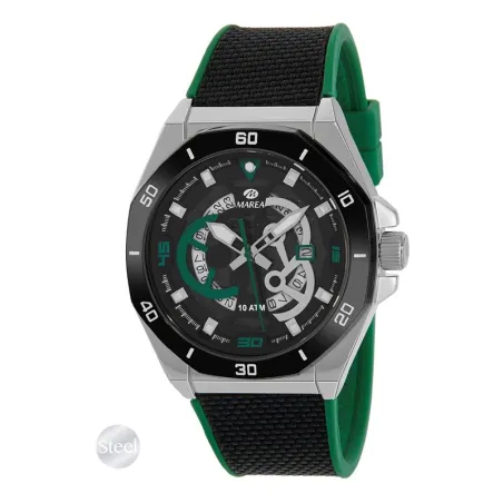 Reloj Marea Legend Negro, Plateado y Verde Analógico Hombre B35357/4