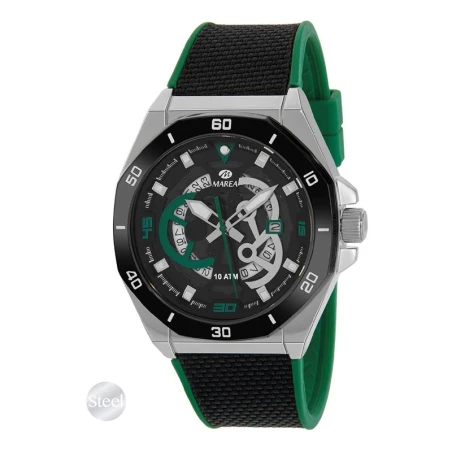 Reloj Marea Legend Negro, Plateado y Verde Analógico Hombre B35357/4