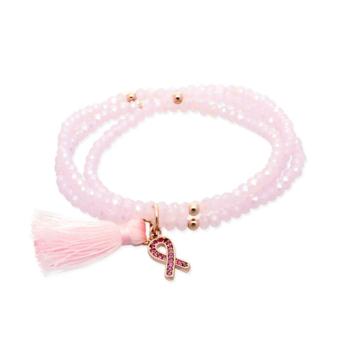 Pulsera Marina García Zen Rosa Lazo Plata Baño Oro y Zafiro Sintético 90590UL