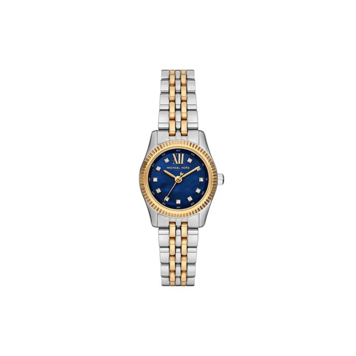 Reloj Michael Kors Lexington Plateado, Dorado y Azul Analógico Mujer MK4865