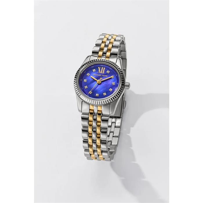 Reloj Michael Kors Lexington Plateado, Dorado y Azul Analógico Mujer MK4865