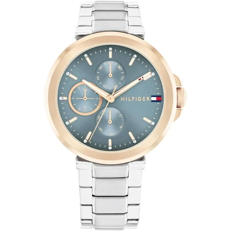 Reloj Tommy Hilfiger Lori Plateado, Rosado y Turquesa Multifunción Mujer 1782754