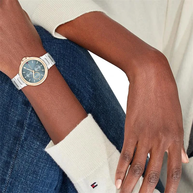 Reloj Tommy Hilfiger Lori Plateado, Rosado y Turquesa Multifunción Mujer 1782754
