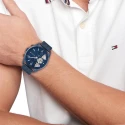 Reloj Tommy Hilfiger Baker Acero Inoxidable Azul Multifunción Hombre 1710648