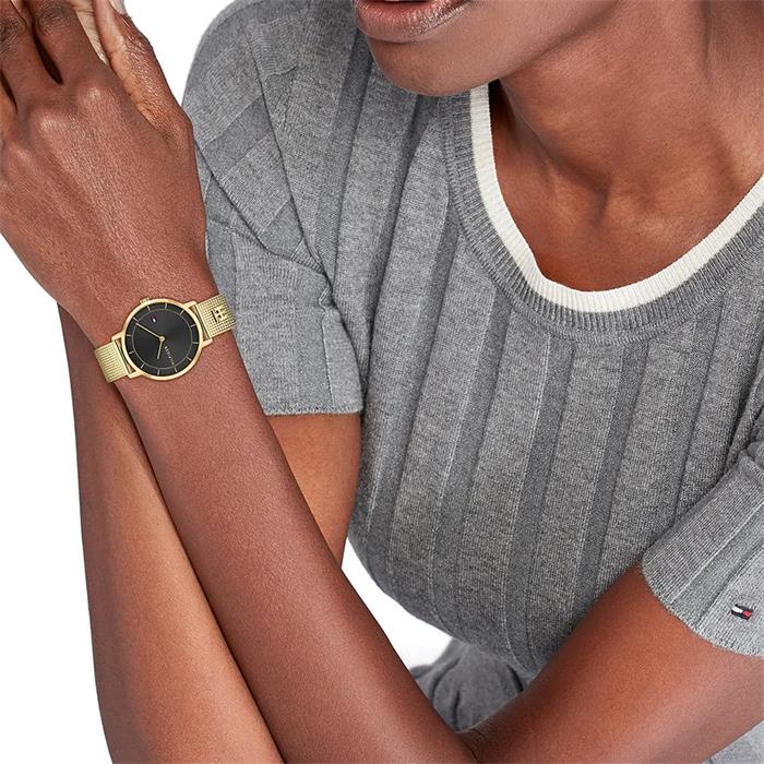 Reloj Tommy Hilfiger Tea Dorado y Negro Analógico Mujer 1782739