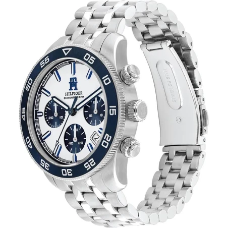 Reloj Tommy Hilfiger TH85 Plateado y Azul Cronógrafo Hombre 1792157