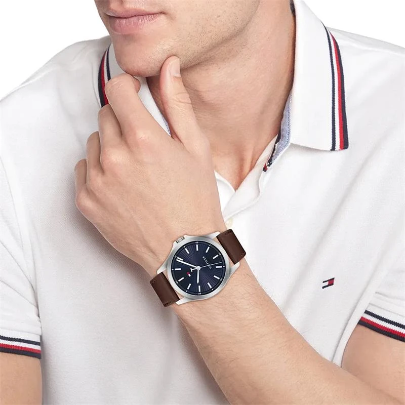 Reloj Tommy Hilfiger Bruce Azul y Marrón Analógico Hombre 1710669