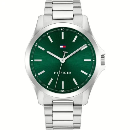 Reloj Tommy Hilfiger Bruce Plateado y Verde Analógico Hombre 1710672