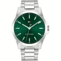 Reloj Tommy Hilfiger Bruce Plateado y Verde Analógico Hombre 1710672