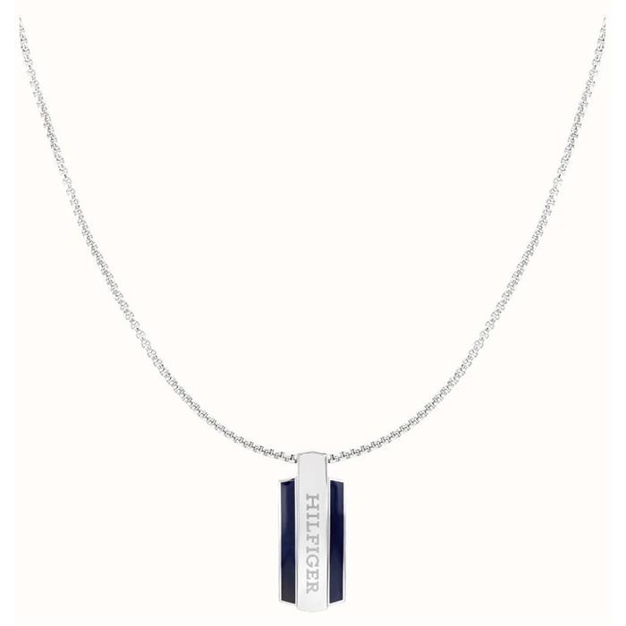 Collar Tommy Hilfiger Acero Inoxidable y Placa Colgante Esmalte Azul Hombre 2790599