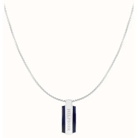 Collar Tommy Hilfiger Acero Inoxidable y Placa Colgante Esmalte Azul Hombre 2790599